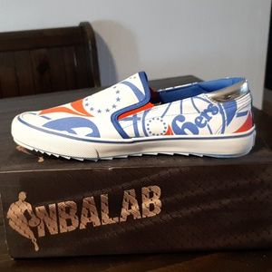 Philadelphia 76ers Slip-On Canvas Shoes - White